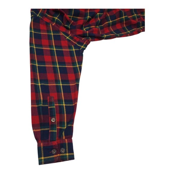 Duluth Trading Co Mens XL Plaid Flannel Shirt Relaxed Fit Under Arm Gusset - Picture 9 of 12